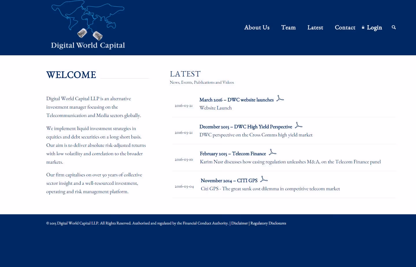 Digital World Capital LLP to alternatywny menedżer inwestycyjny specjalizujący się w sektorach telekomunikacji i mediów na skalę globalną. Firma koncentruje ...
