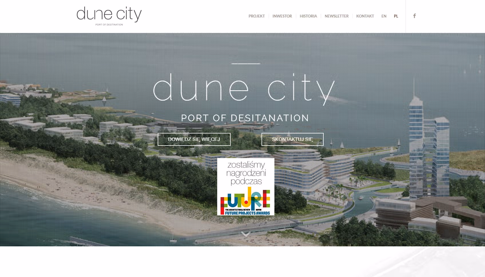 Projekt strony dla inwestycji Dune City to strona stworzona dla prestiżowego kompleksu apartamentowców usytuowanego na 10-kilometrowej mierz...