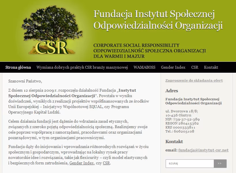 Instytut-csr.net to jeden z wartościowych projektów w moim portfolio jako programista WordPress, zrealizowany jako platforma edukacyjna i informacyjna poświę...