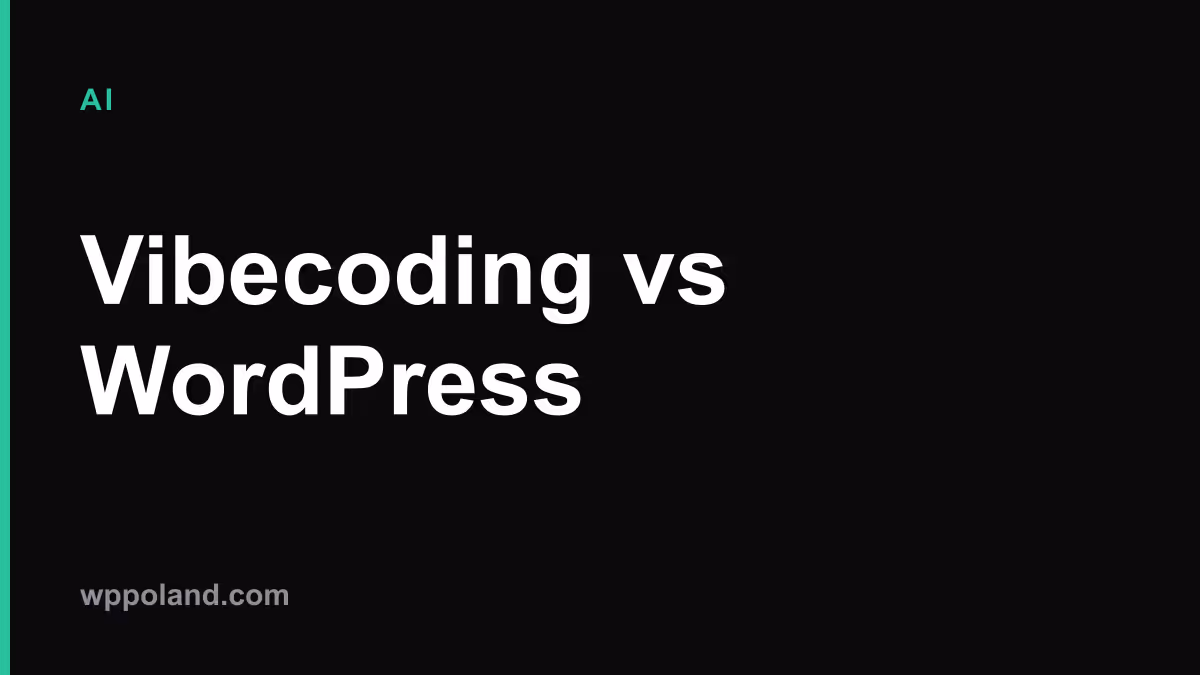 Vibecoding a WordPress