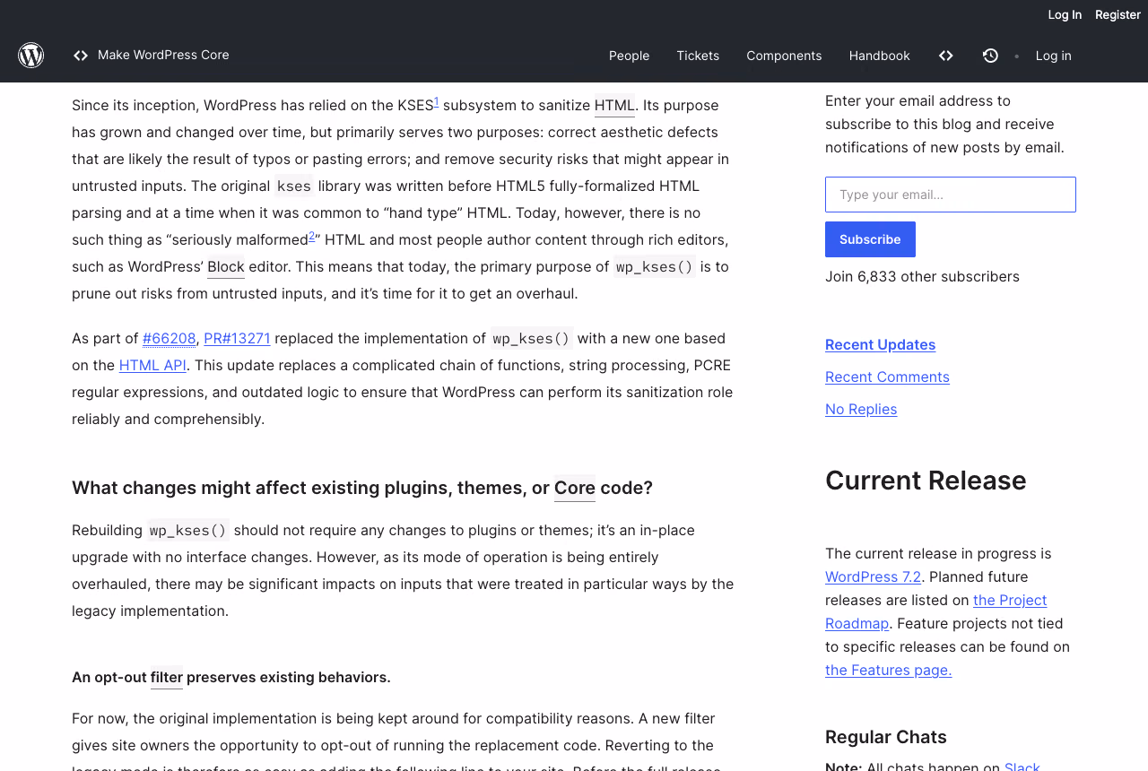 wp_kses() na HTML API: co przetestować przed WordPressem 7.2