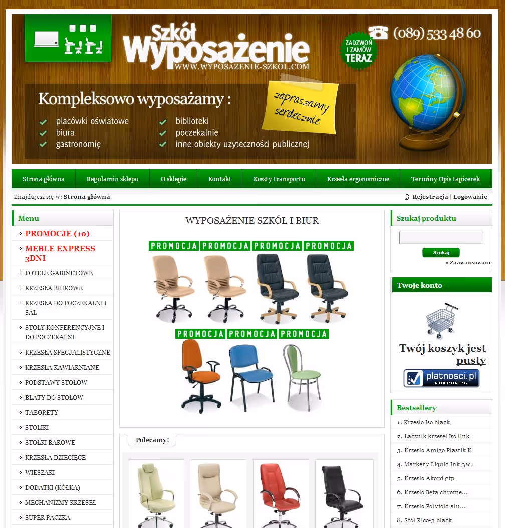 Strona wyposazenie-szkol.com została zaprojektowana z myślą o kompleksowym przedstawieniu oferty wyposażenia placówek edukacyjnych. Głównym celem witryny jes...